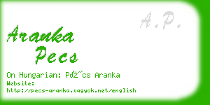 aranka pecs business card